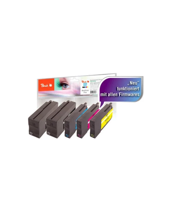 Peach Πακέτο Συμβατών Μελανιών Εκτυπωτή InkJet 319863 46ml Μαύρο 5τμχ
