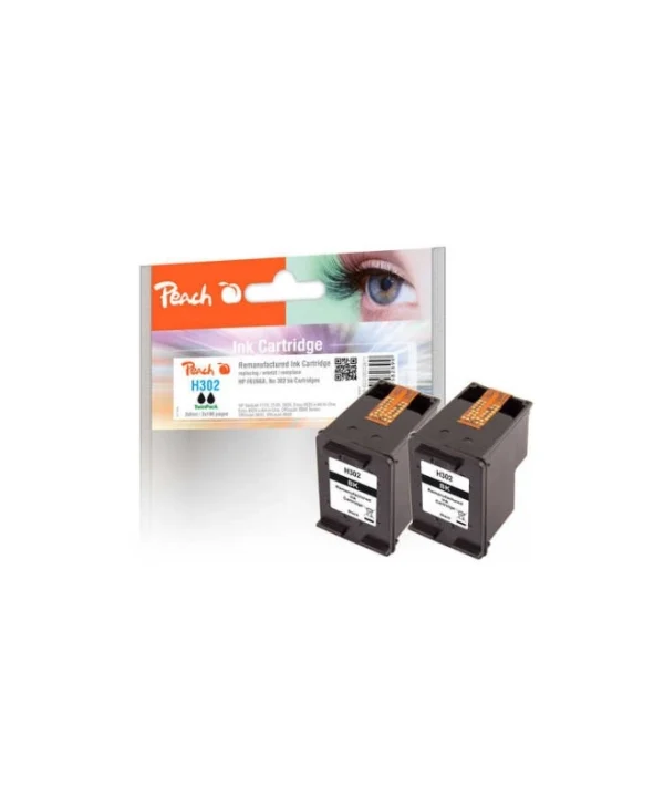 Peach Πακέτο Συμβατών Μελανιών Εκτυπωτή InkJet HP 319611 6ml Μαύρο 2τμχ