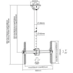 Techly ICA-CPLB 946S Βάση Τηλεόρασης Οροφής έως 70" και 50kg - Image 2