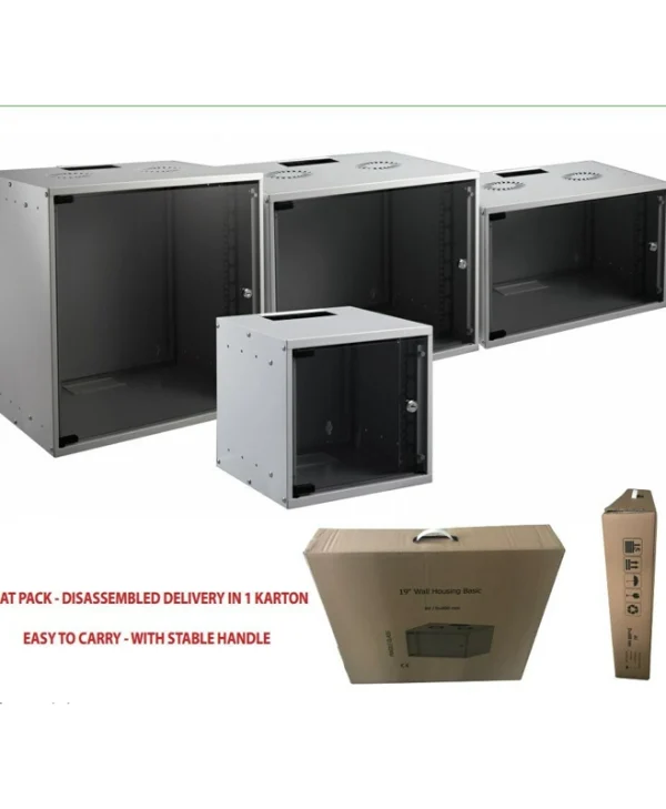 EFB Επιτοίχια Καμπίνα Rack 9U Ασυναρμολόγητη 54x45x40cm Λευκό WGB-1909GR.45 WGB-1909GR.45