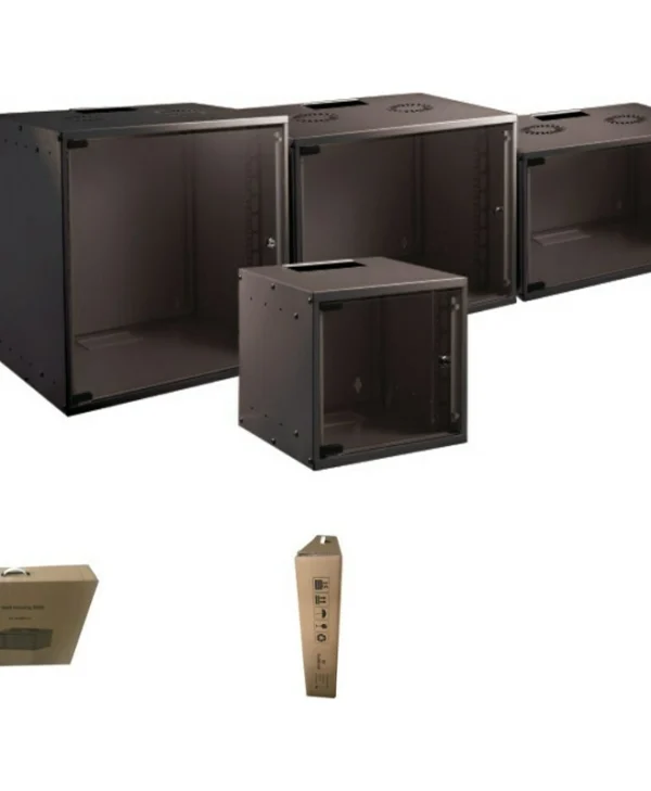 EFB Επιτοίχια Καμπίνα Rack 12U Ασυναρμολόγητη 60x60x53.6cm Μαύρο WGB-1912TS.60 WGB-1912TS.60