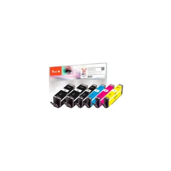 Peach Πακέτο Συμβατών Μελανιών Εκτυπωτή InkJet Canon 0F320134 13ml Μαύρο 6τμχ