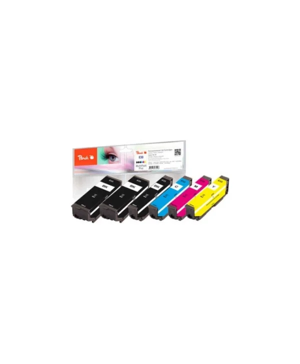 Peach E33 Πακέτο Συμβατών Μελανιών Εκτυπωτή InkJet Epson E33 Πολλαπλό (Color) 6τμχ