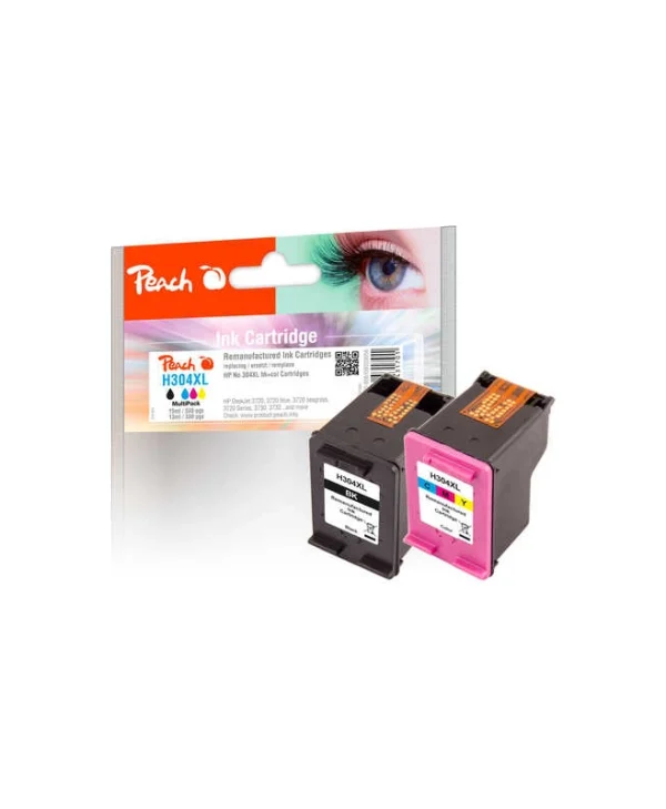 Peach Πακέτο Συμβατών Μελανιών Εκτυπωτή InkJet HP 11ml Πολλαπλό (Color) 2τμχ
