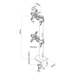 Newstar FPMA-D960DVBlackPlus Επιτοίχια έως 49" και 15kg - Image 6