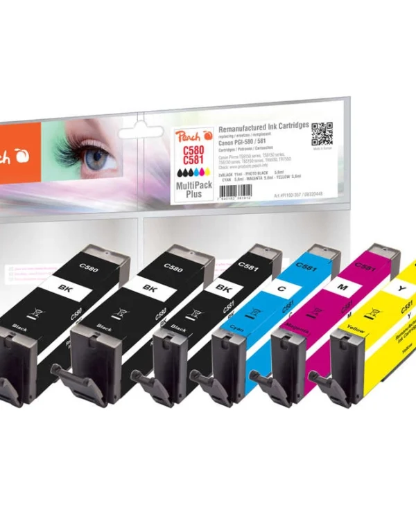 Peach Συμβατό Μελάνι Canon PGI-580/CLI-581 (Color)