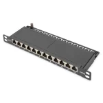 Digitus Patch Panel Keystone για Rack 0.5U 10" 12 Θυρών cat6a Γκρι