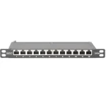 Digitus Patch Panel Keystone για Rack 0.5U 10" 12 Θυρών cat6a Γκρι - Image 3