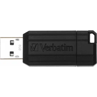 Verbatim PinStripe 8GB USB 2.0 Stick Μαύρο