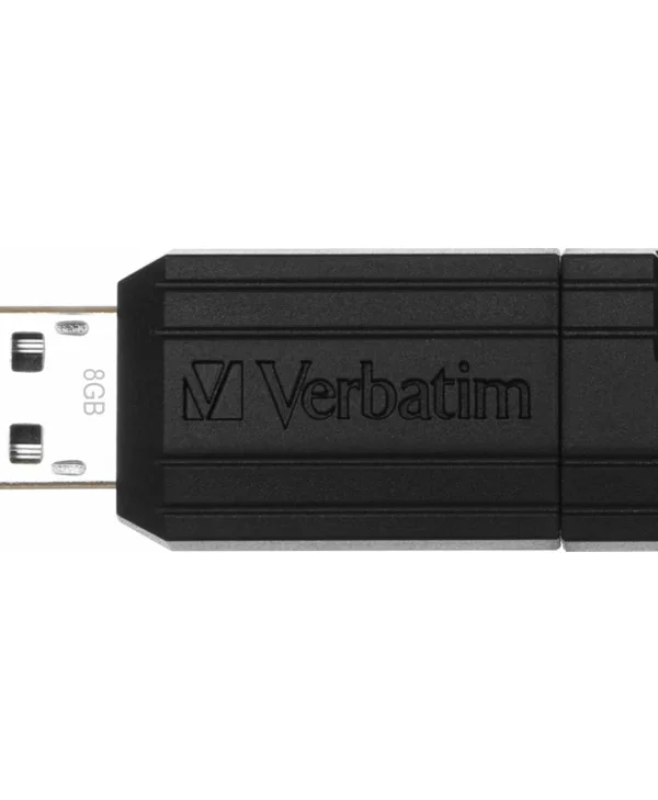 Verbatim PinStripe 8GB USB 2.0 Stick Μαύρο