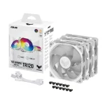 Asus TUF Gaming TR120 ARGB Case Fan με Σύνδεση 4-Pin PWM 3τμχ Λευκό - Image 4