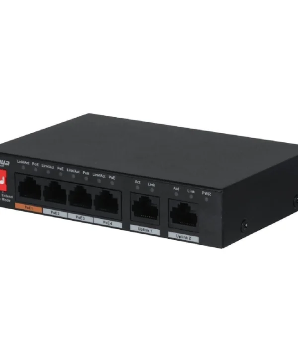 Dahua PFS3006-4ET-60-V2 v2 Unmanaged L2 Switch με 4 Θύρες Ethernet PFS3006-4ET-60-V2