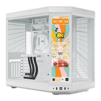 HYTE Y70 Touch Infinite Gaming Midi Tower Κουτί Υπολογιστή με Πλαϊνό Παράθυρο Λευκό
