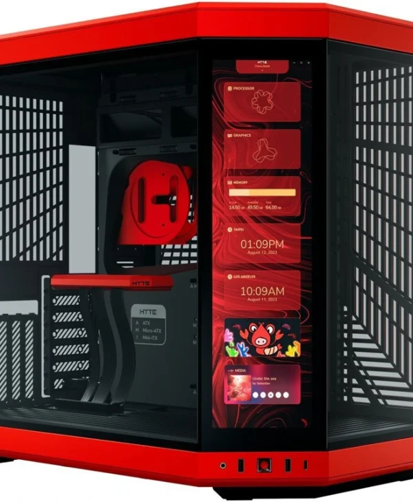 HYTE Y70 Touch Infinite Gaming Midi Tower Κουτί Υπολογιστή με Πλαϊνό Παράθυρο Black Cherry