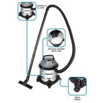 Graphite Σκούπα Υγρών / Στερεών 800W με Ανοξείδωτο Κάδο 12lt - Image 2