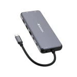 Verbatim USB-C Pro CMH-14 USB-C Docking Station με HDMI 4K PD Ethernet και σύνδεση 3 Οθονών Γκρι - Image 2