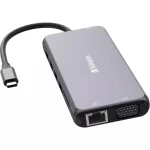 Verbatim USB-C Pro CMH-14 USB-C Docking Station με HDMI 4K PD Ethernet και σύνδεση 3 Οθονών Γκρι - Image 5