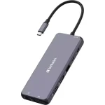 Verbatim USB-C Pro CMH-14 USB-C Docking Station με HDMI 4K PD Ethernet και σύνδεση 3 Οθονών Γκρι - Image 7