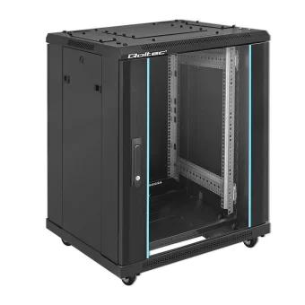 Qoltec Επιδαπέδια Καμπίνα Rack 15U Γκρι 54518 54518