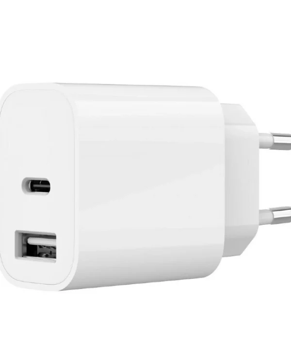 Gembird Φορτιστής Χωρίς Καλώδιο με Θύρα USB-A και Θύρα USB-C 12W Power Delivery Λευκός (TA-UC-2AC12-01) TA-UC-2AC12-01