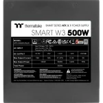 Thermaltake Smart W3 500W Μαύρο Τροφοδοτικό Υπολογιστή Full Wired 80 Plus Standard - Image 4
