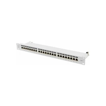 Lanberg Patch Panel για Rack 1U 19" 24 Θυρών cat7 Γκρι