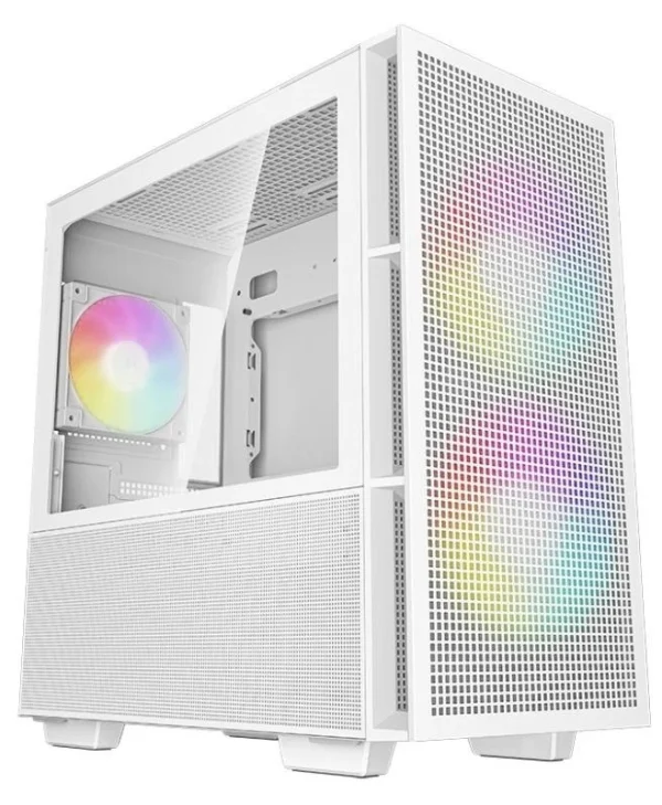 Deepcool CH360 Micro Tower Κουτί Υπολογιστή με Πλαϊνό Παράθυρο και RGB Φωτισμό Λευκό