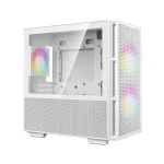Deepcool CH360 Micro Tower Κουτί Υπολογιστή με Πλαϊνό Παράθυρο και RGB Φωτισμό Λευκό - Image 3