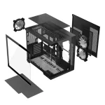 Modecom Panorama ARGB 3F Gaming Midi Tower Κουτί Υπολογιστή με Πλαϊνό Παράθυρο Μαύρο - Image 5
