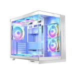 Modecom Panorama ARGB 7F Gaming Midi Tower Κουτί Υπολογιστή με Πλαϊνό Παράθυρο Λευκό