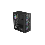 Natec Diaxid 605 Gaming Midi Tower Κουτί Υπολογιστή με Πλαϊνό Παράθυρο και RGB Φωτισμό Μαύρο - Image 2