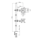 Maclean Energy MC-967 Βάση Γραφείου για 2 Οθόνες έως 27" MC-967 - Image 6