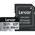 Lexar Plus microSDXC 256GB Class 10 U3 V30 A2 UHS-I με αντάπτορα - Image 2