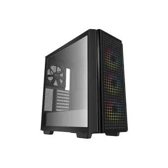Deepcool CG540 Gaming Midi Tower Κουτί Υπολογιστή με Πλαϊνό Παράθυρο και RGB Φωτισμό Μαύρο