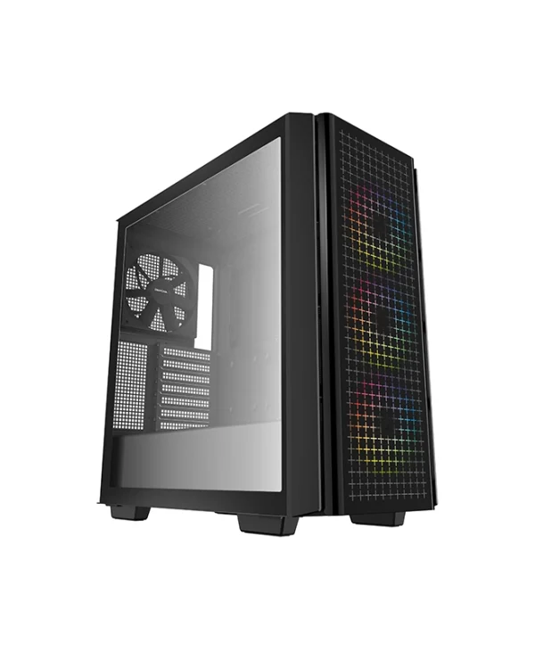 Deepcool CG540 Gaming Midi Tower Κουτί Υπολογιστή με Πλαϊνό Παράθυρο και RGB Φωτισμό Μαύρο