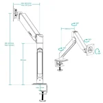 Arctic X1-3D Βάση Γραφείου Οθόνης έως 43" με Βραχίονα - Image 10