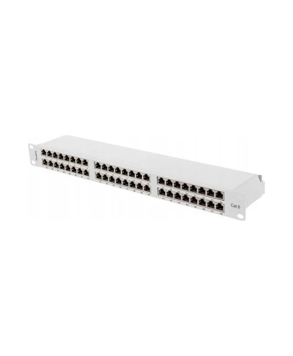 Lanberg Patch Panel Shielded για Rack 1U 19" 48 Θυρών cat6 Γκρι
