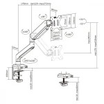 Ergo Office Βάση Γραφείου Οθόνης έως 35" με Βραχίονα (ER-445) ER-445 - Image 7