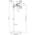 Maclean Energy MC-970W Βάση Τηλεόρασης Δαπέδου έως 35" Λευκό - Image 2