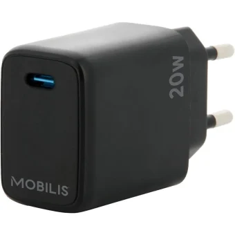 Mobilis Φορτιστής Χωρίς Καλώδιο με Θύρα USB-C 20W Μαύρος (001361) 001361