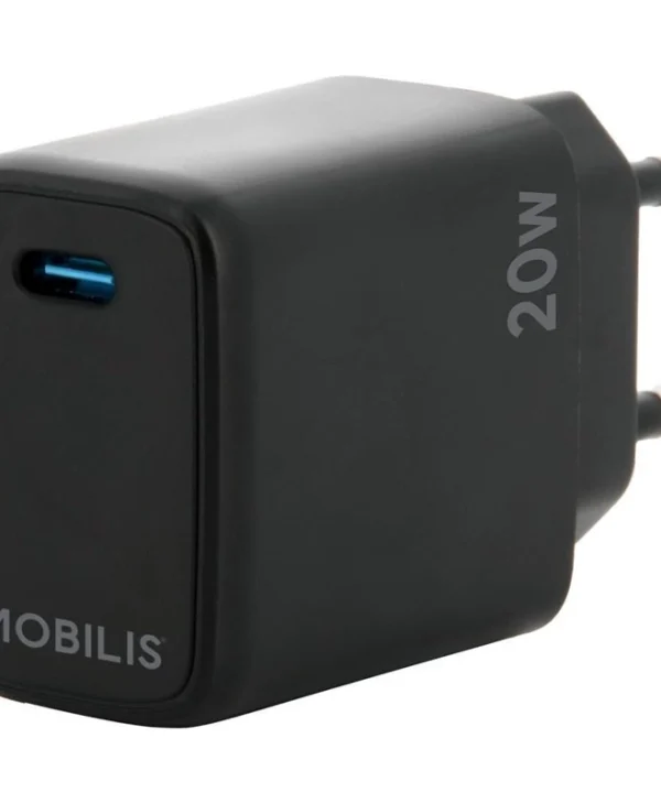 Mobilis Φορτιστής Χωρίς Καλώδιο με Θύρα USB-C 20W Μαύρος (001361) 001361