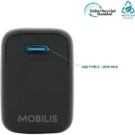 Mobilis Φορτιστής Χωρίς Καλώδιο με Θύρα USB-C 20W Μαύρος (001361) 001361 - Image 2