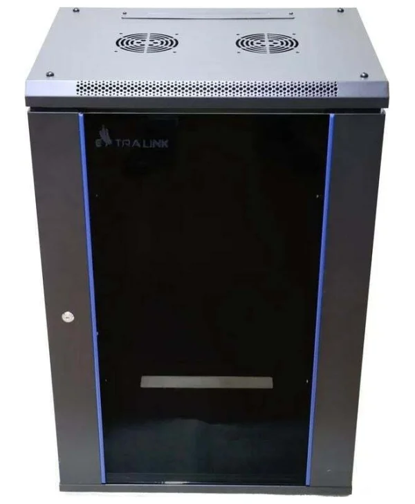 Extralink Επιτοίχια Καμπίνα Rack 18U Μαύρο EX.14367 EX.14367