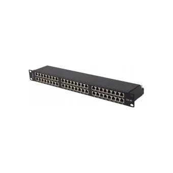 Lanberg Patch Panel Shielded για Rack 1U 19" 48 Θυρών cat6a Μαύρο