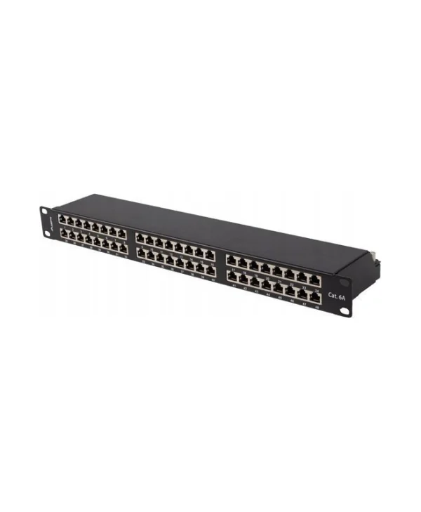 Lanberg Patch Panel Shielded για Rack 1U 19" 48 Θυρών cat6a Μαύρο