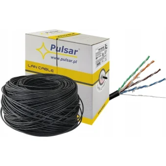 Pulsar U/UTP Cat.5e Καλώδιο Δικτύου Ethernet 305m Μαύρο 1τμχ