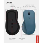 Lenovo Yoga Pro Ασύρματο Εργονομικό Ποντίκι Tidal Teal - Image 3
