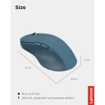 Lenovo Yoga Pro Ασύρματο Εργονομικό Ποντίκι Tidal Teal - Image 4