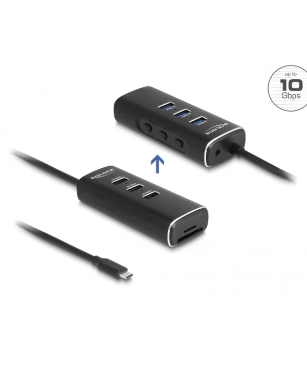 DeLock Port USB 2.0 Hub 10 Θυρών με σύνδεση USB-C