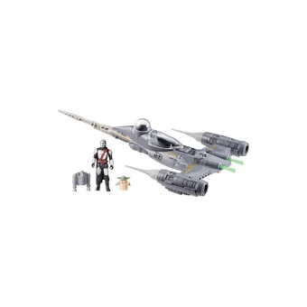 Φιγούρα Δράσης The Mandalorian Star Wars Mandalorian Fighter N1 and figurine